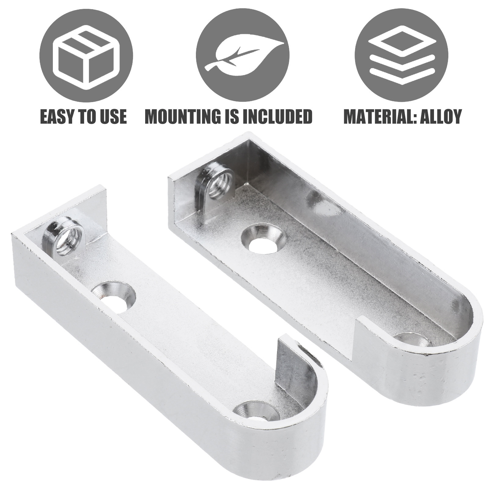 Quality Furniture Hardware - Supports d'extrémité de tige en métal