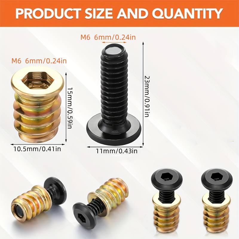 Furniture Hardware Fasteners - Kit d'outils combinés d'inserts filetés pour