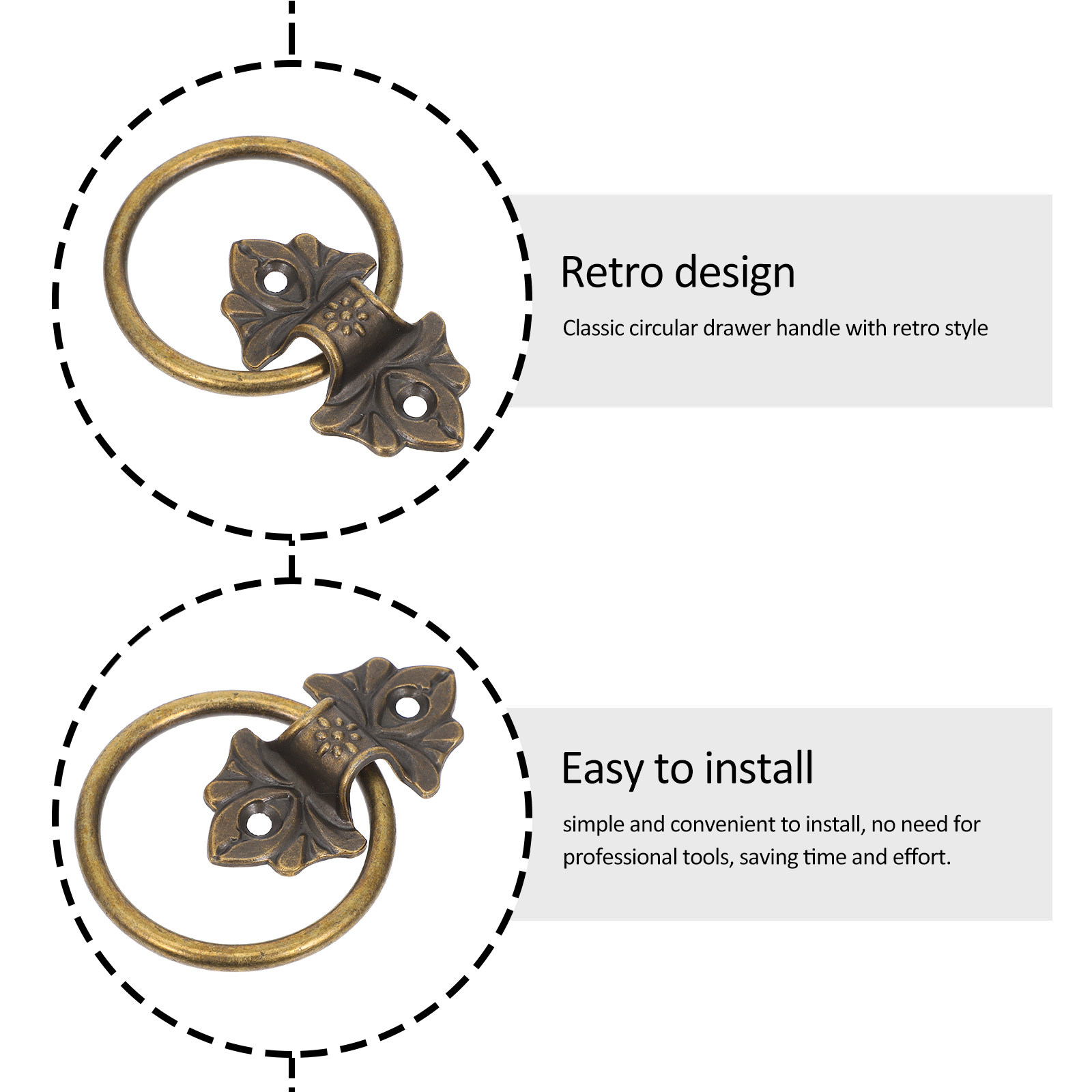 Lot de 2 poignées de tiroir vi - Vintage Furniture Hardware Replacement avis et prix